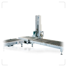 Stretch hood pallet wrapping machines